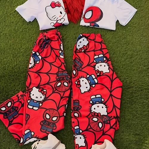 Pijama Spiderman & Hello Kitty
